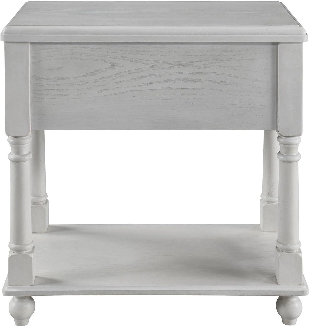 Narrow 2 Tier Solid Wood End Table with Drawer F470185
