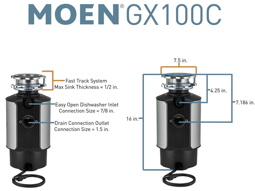 1 HP Continuous Feed Garbage Disposal with Sound Reduction Z99181
