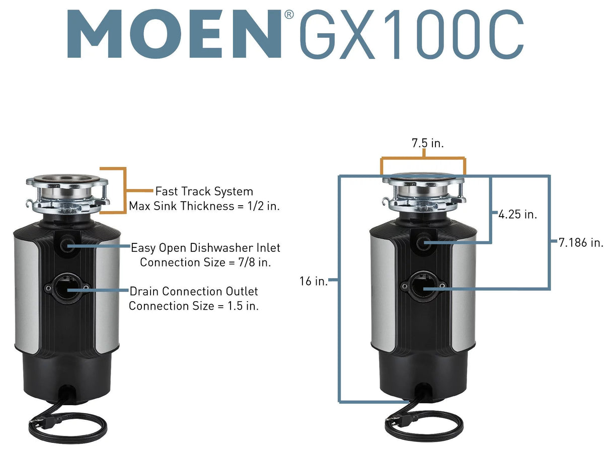 1 HP Continuous Feed Garbage Disposal with Sound Reduction Z99181