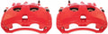 Red Front Brake Calipers with Brackets Pair C3946