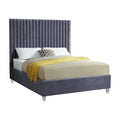 Grey Velvet Full Bed Q1223