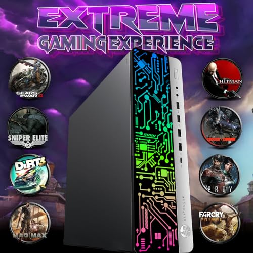 G3 Gaming Desktop PC Intel Core i7 6th Gen AMD RX 550 Graphics 32GB RAM 1TB SSD 24 Inch Dual Monitor RGB Keyboard Mouse Speaker Webcam Win 10 Pro T8955