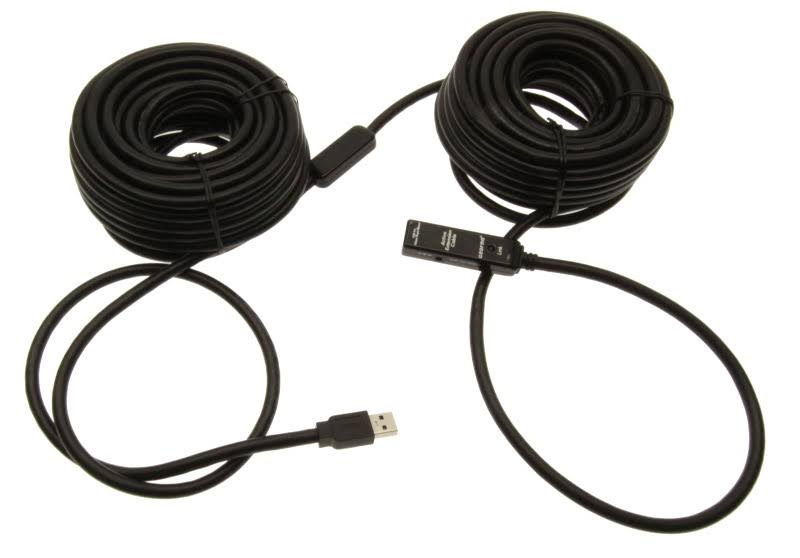 USB 3.0 Extension Cable 65ft. A-Male to A-Female with Power Amplifer AC Adapter E963