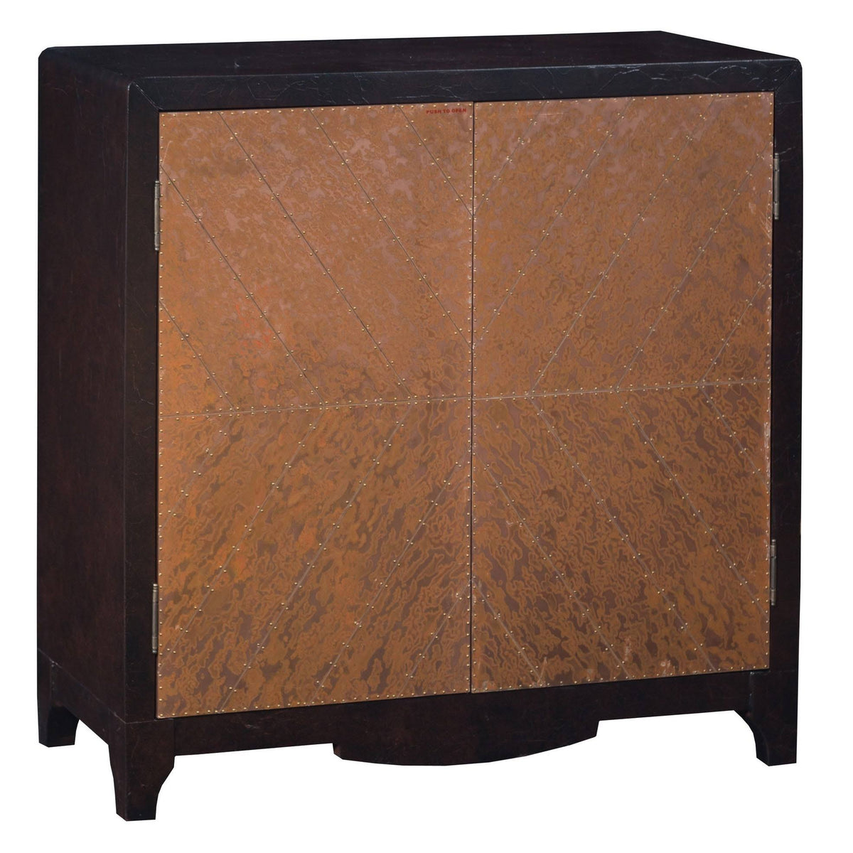 Copper Chevron Door Bar Cabinet H500