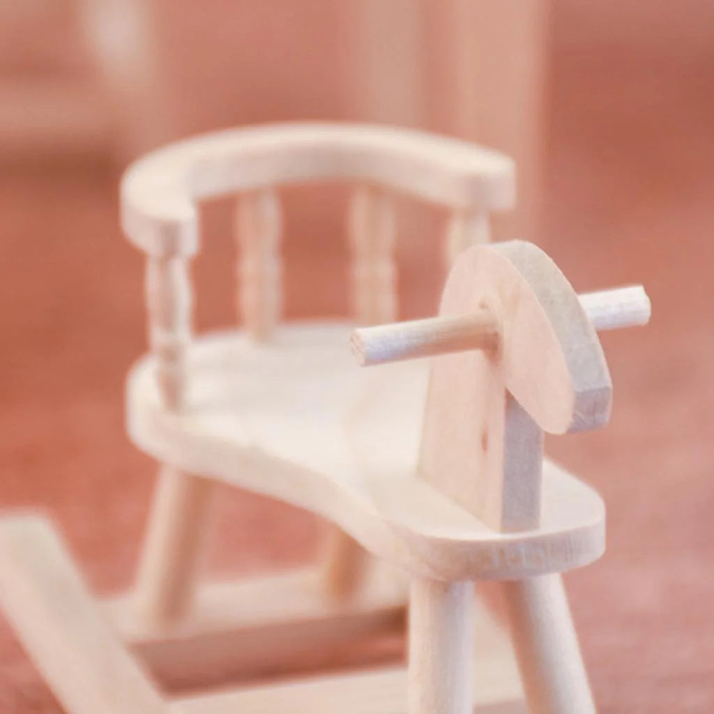 Unpainted Wooden Cockhorse Dollhouse Toy Furniture F116