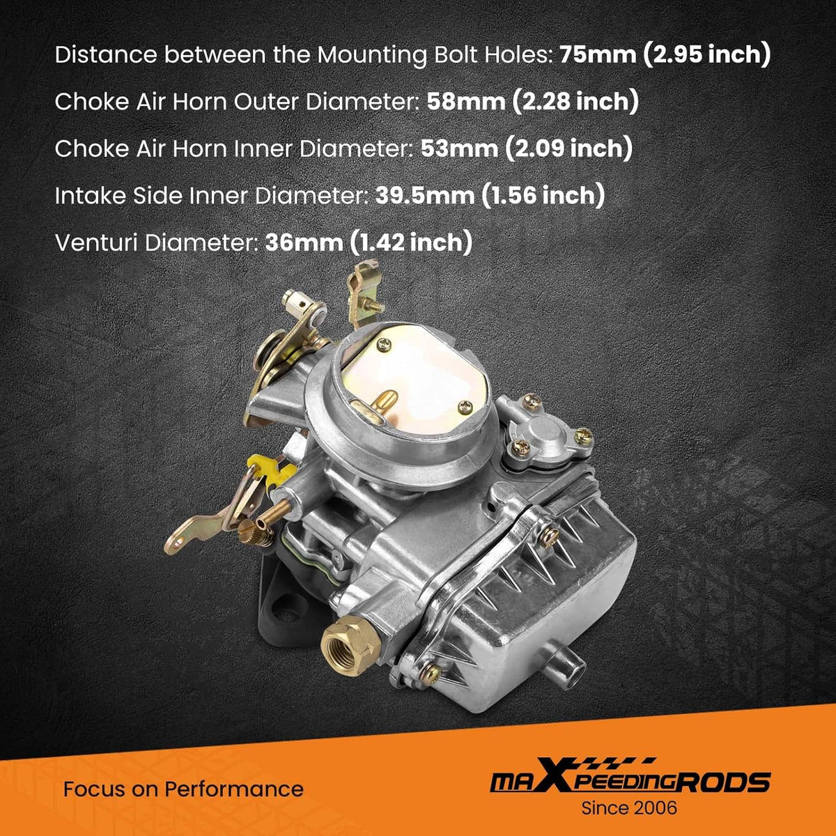 Carburetor for Ford 6CYL 1-Barrel Manual Choke S449055