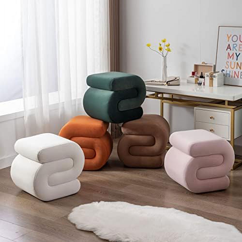 Dark Green Velvet Vanity Stool P62210