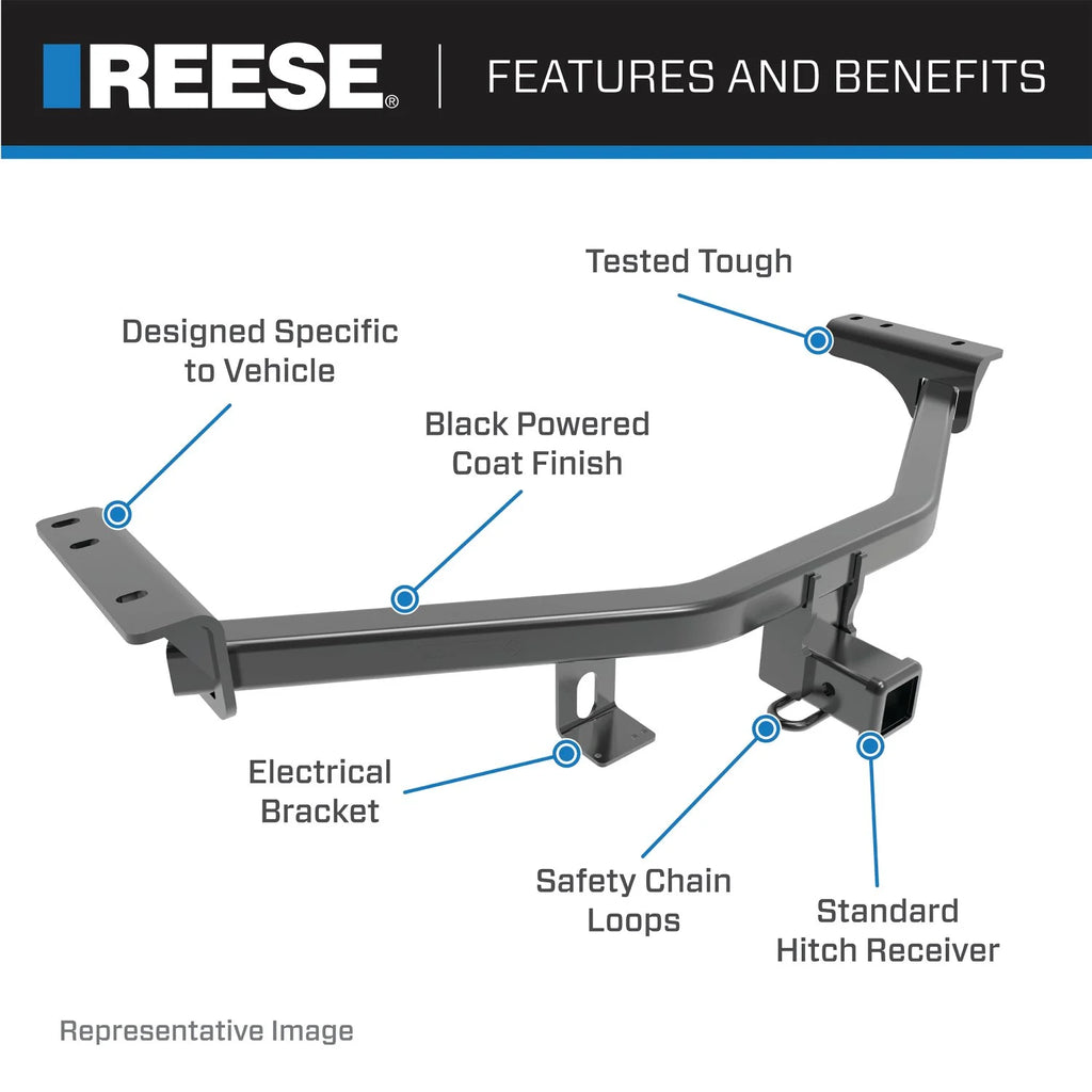 Class 3 Trailer Hitch, 2-Inch Receiver, Black P4460