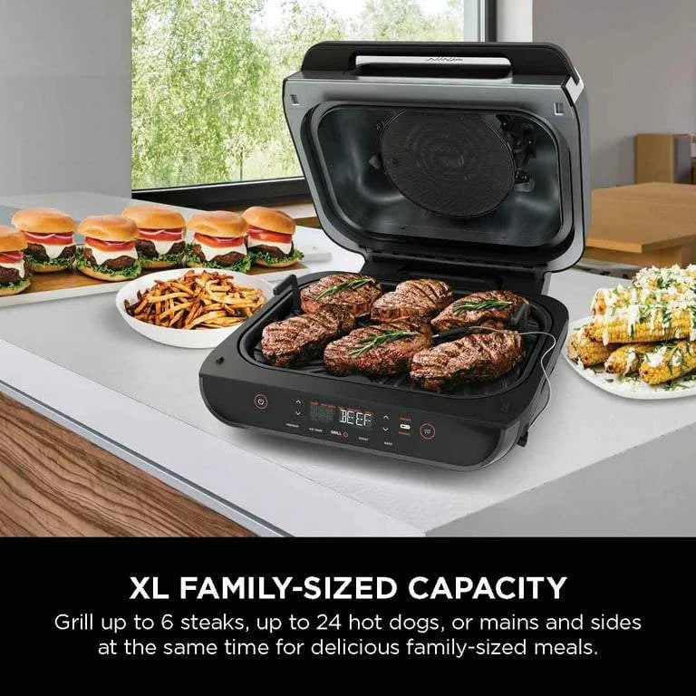 Open Box Smart XL 4 in1 Indoor Grill Air Fryer - Gray C57642