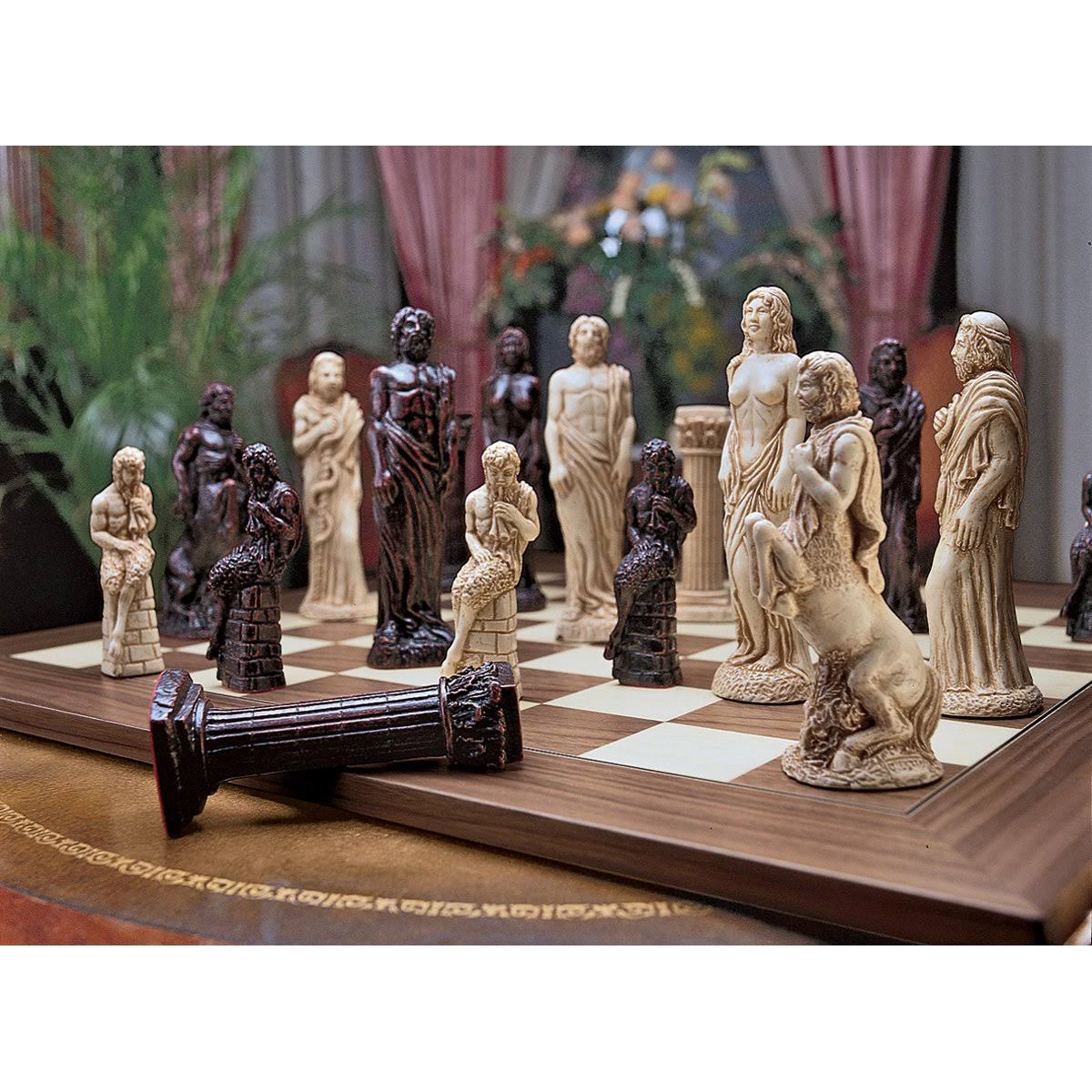 Gods of Greek Mythology Chess Set with Chess Pieces and Board N7494