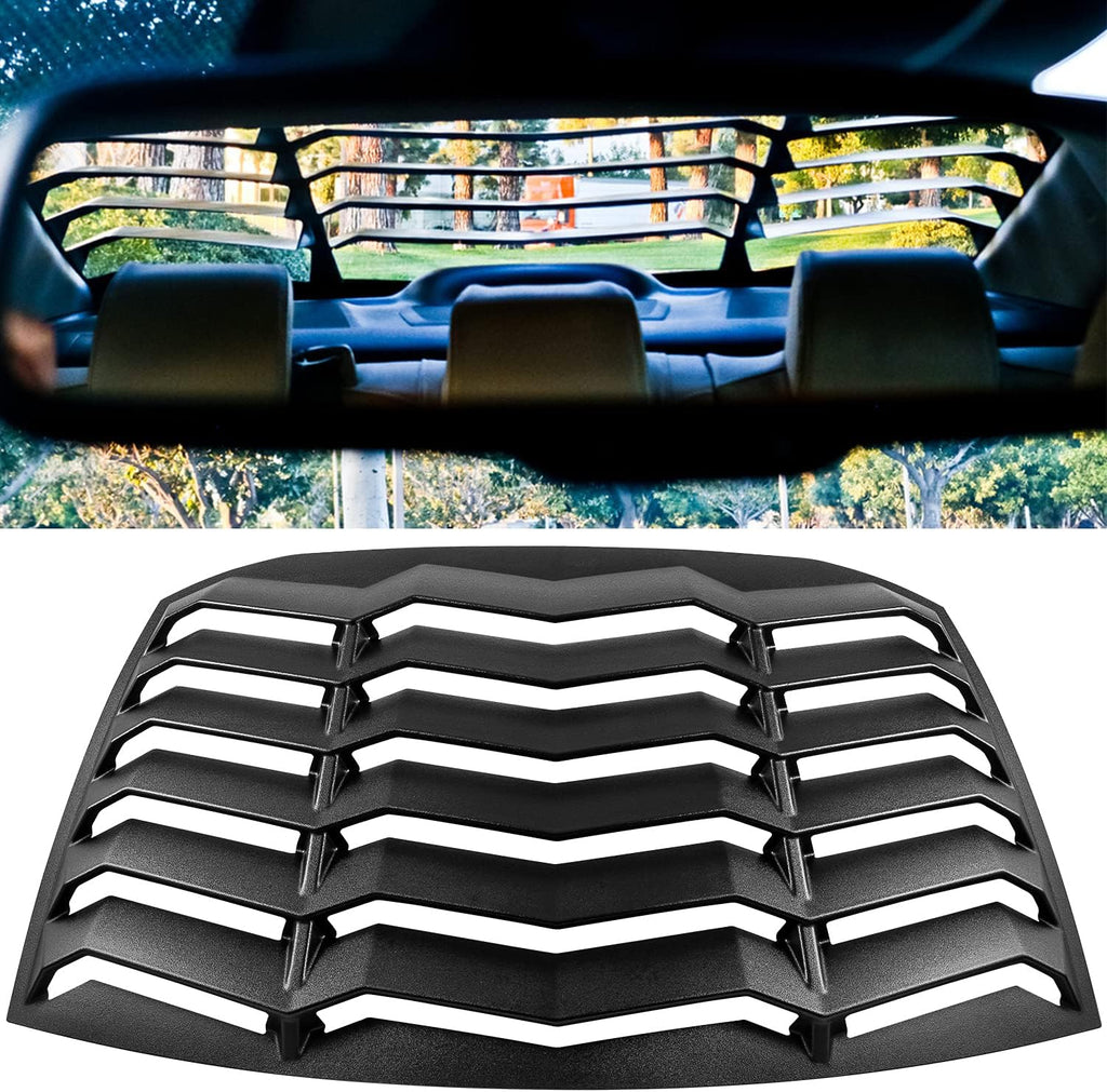 Rear Window Louver ABS Matte Black Windshield Sunshade Cover Y336