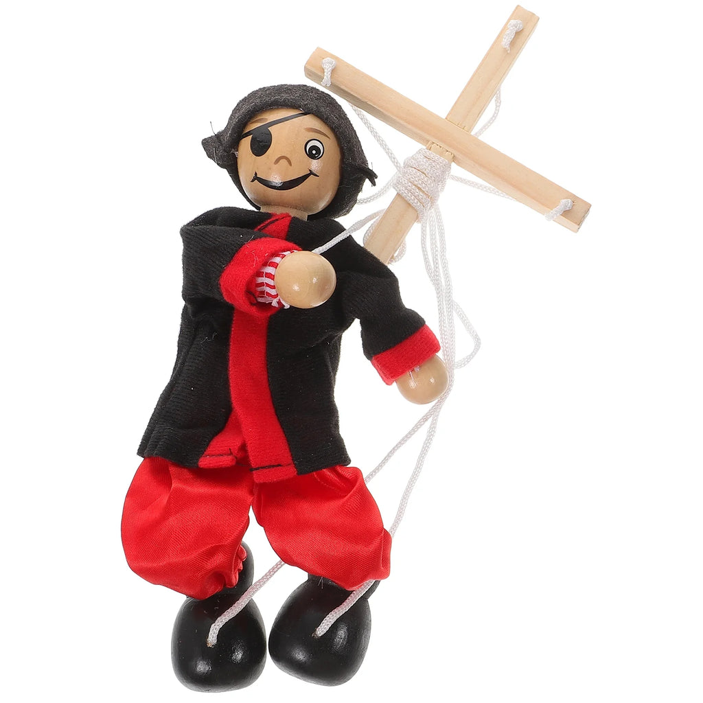 Wood Pirate String Marionette Puppet Toy Q239
