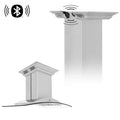 30 in. 400 CFM Ducted Island Mount Range Hood in Stainless Steel and Glass O1088