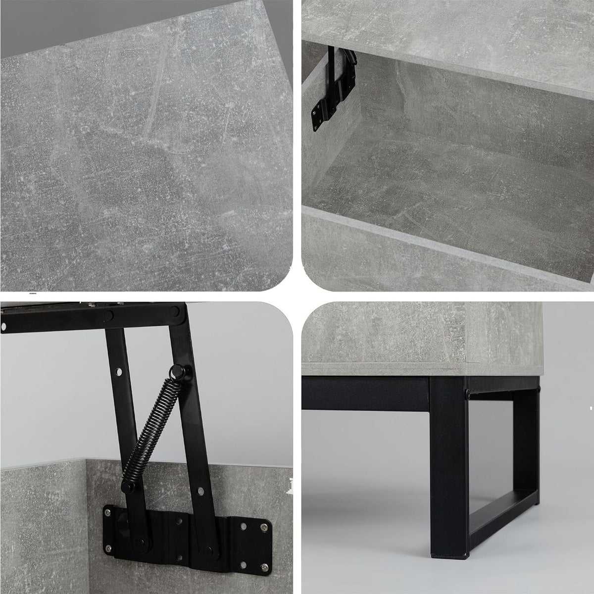 Gray Lift Top Coffee Table with Hidden Compartment E47879