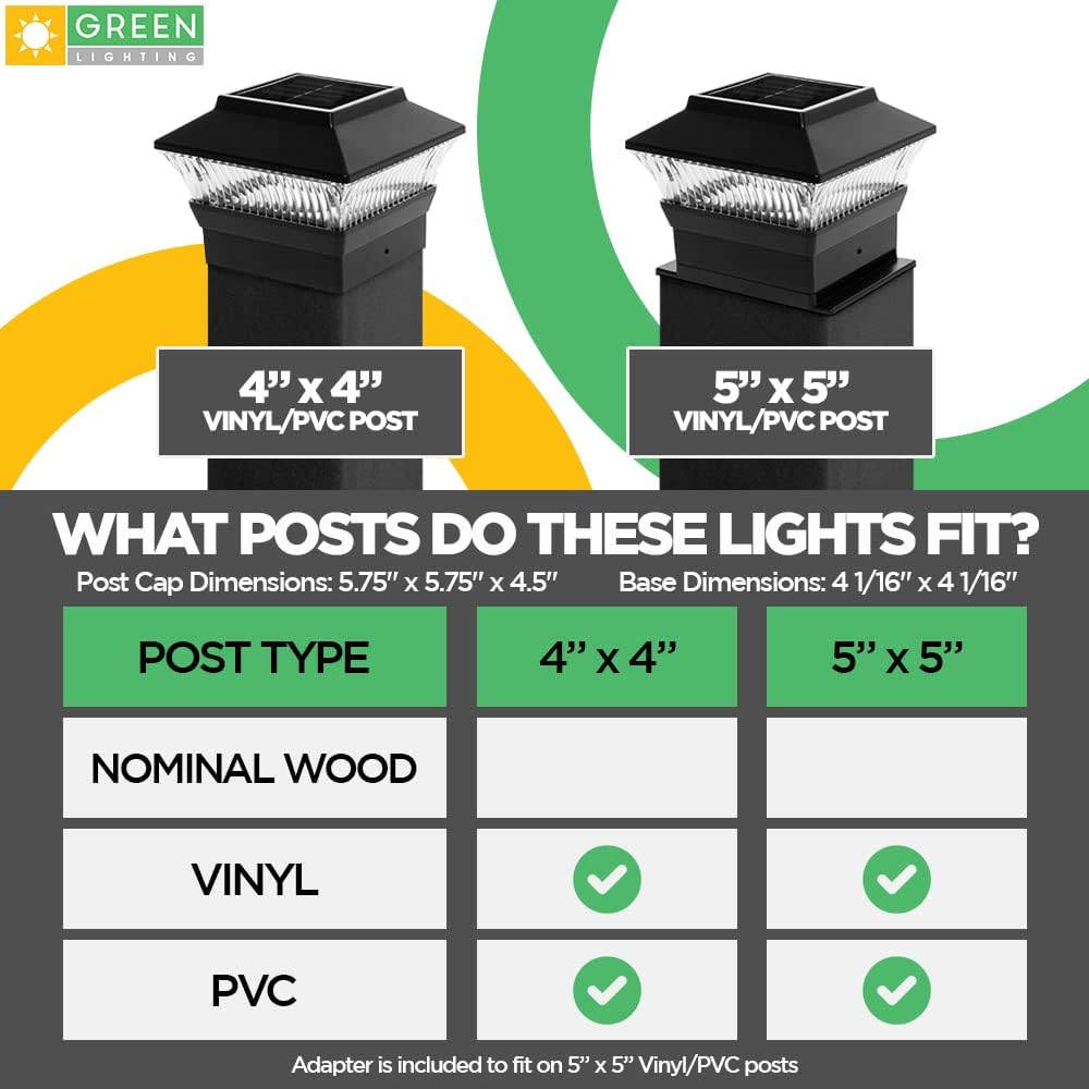 12 Pack Black Solar Powered LED Post Cap Light M469539