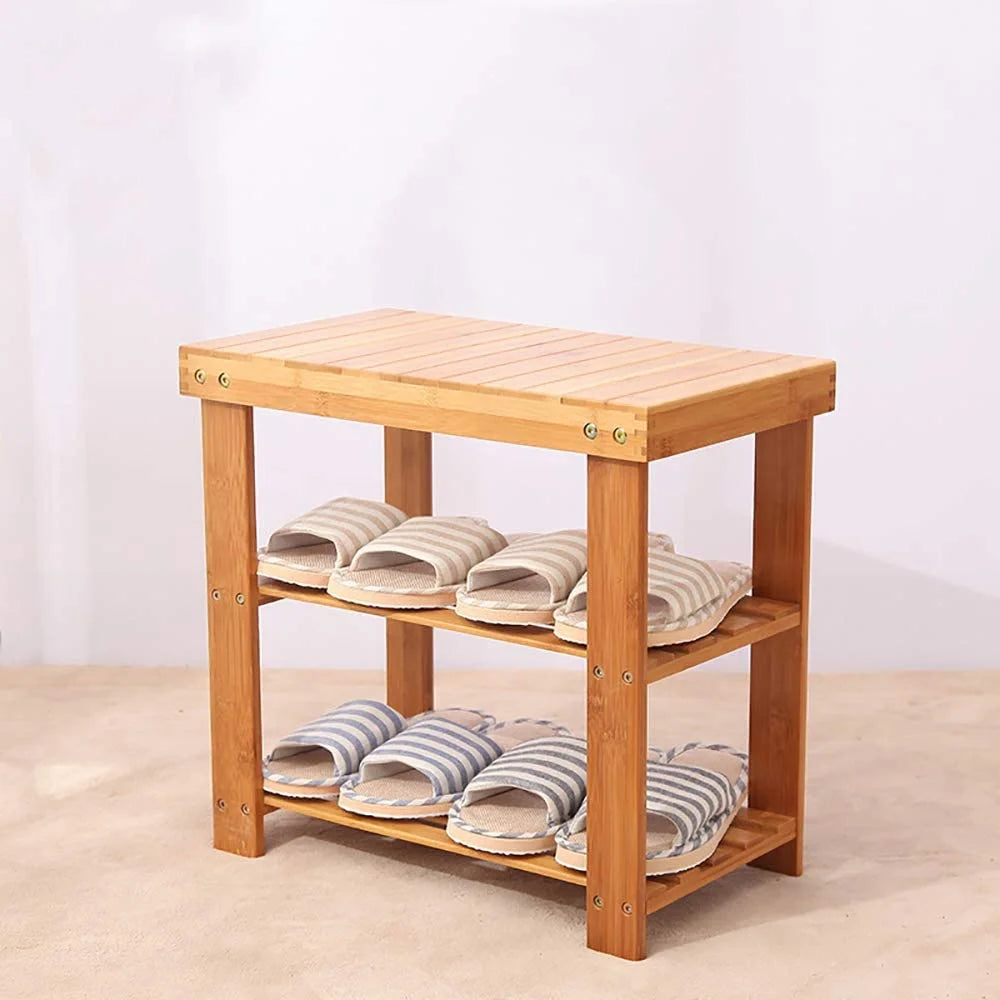 Bamboo Shoe Bench Rack B5032