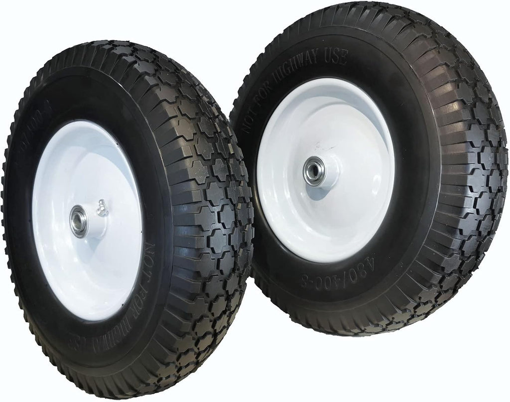 4.80/4.00-8 Solid Flat-Free Wheelbarrow Tire On Wheel R562886