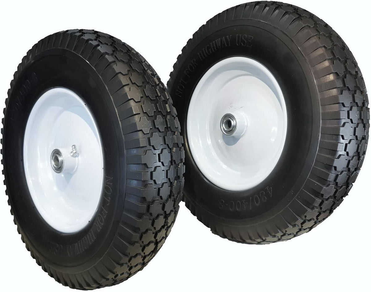 4.80/4.00-8 Solid Flat-Free Wheelbarrow Tire On Wheel R562886