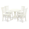 Linen White 5 Piece Dining Set Q869733