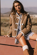 Quilted Faux Leather Jacket U1792