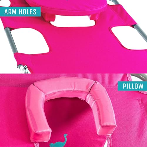 Blue Folding Reclining Outdoor Chaise Lounger V71394