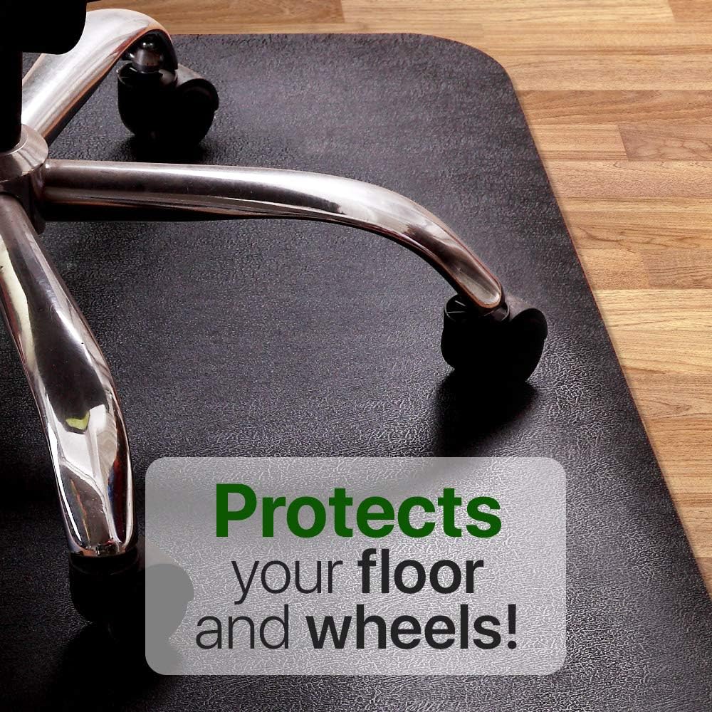 Black Non-Curve 47x35 inches Chair Mat E745