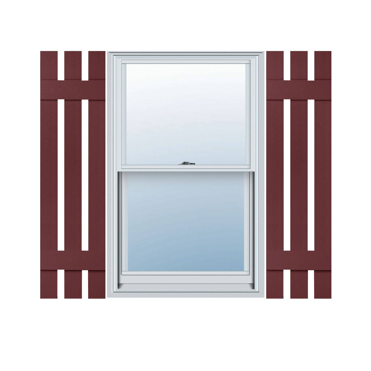 Three Board Spaced Vinyl Shutters with Matching Screws X8381