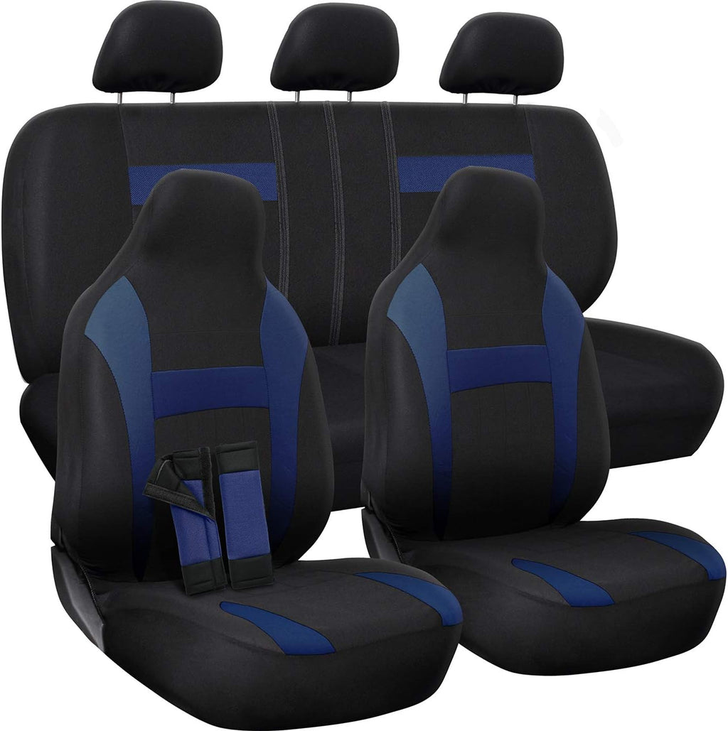 Poly Cloth Car Seat Cover 10 pc Set V70210