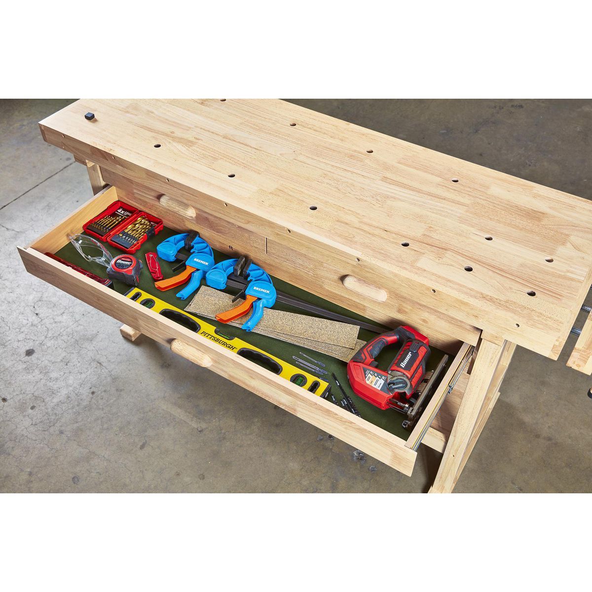 60 in. 3-Drawer Hardwood Workbench X13712