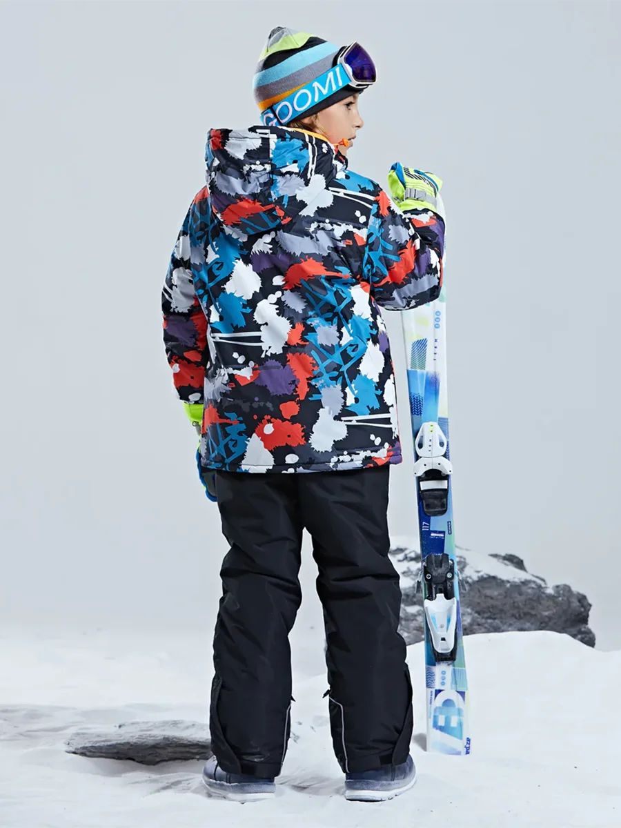 Blue Hooded Insulated Ski Suit W296904