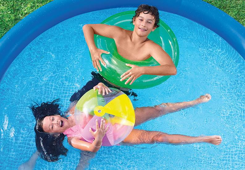 10ft x 30in Inflatable Above Ground Swimming Pool with Pump C853