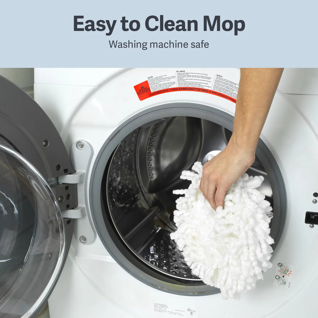 Blue/White Microfiber Spin Mop with 2-Bucket System U222295