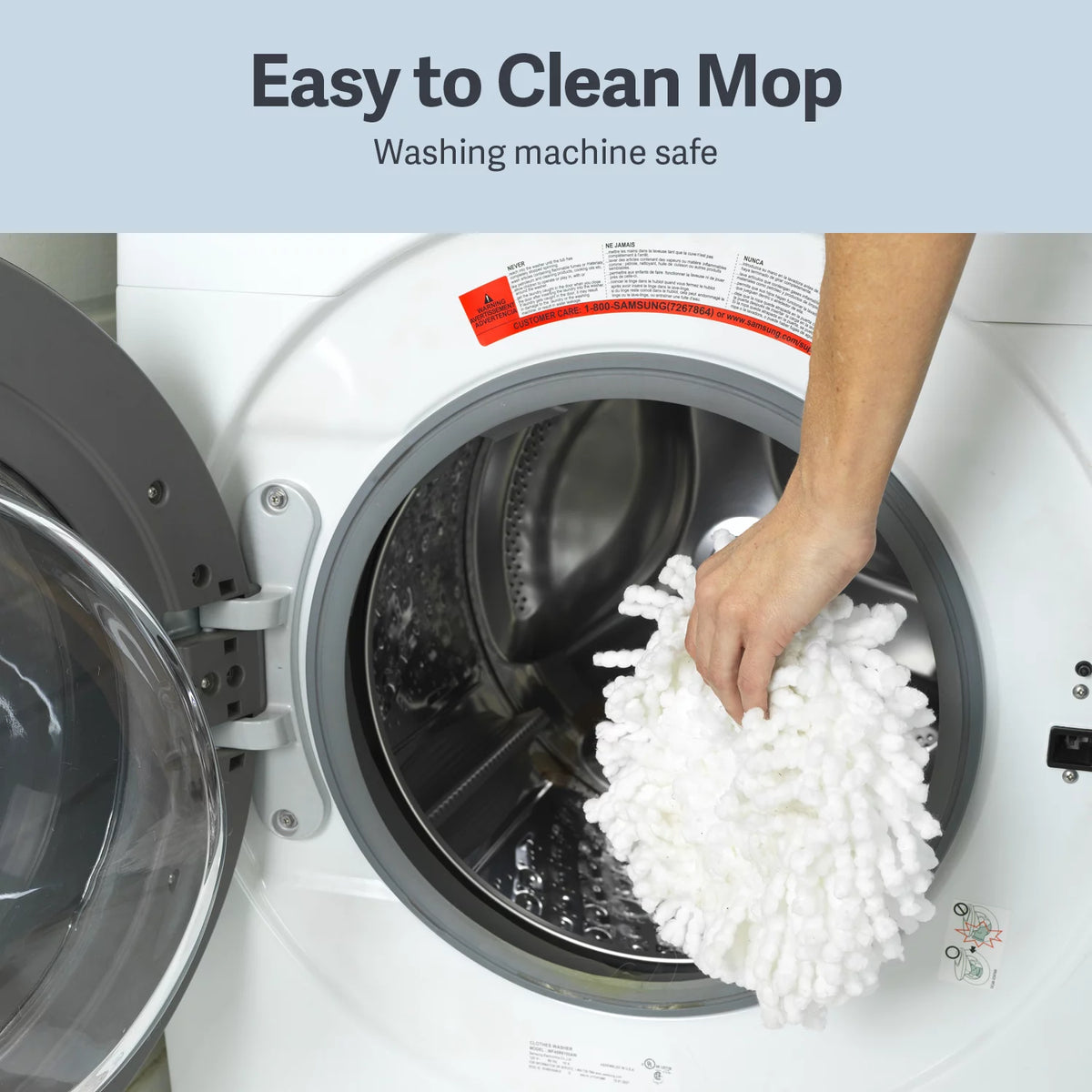Blue/White Microfiber Spin Mop with 2-Bucket System U222295