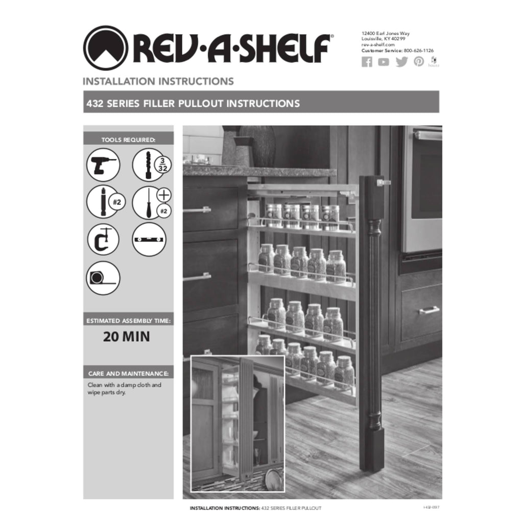 Pull-Out Between Cabinet Wall Filler U66828