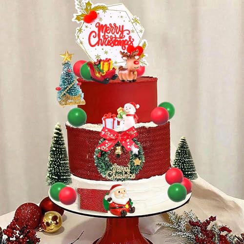 Christmas Cake Topper Cupcake Decoration D715