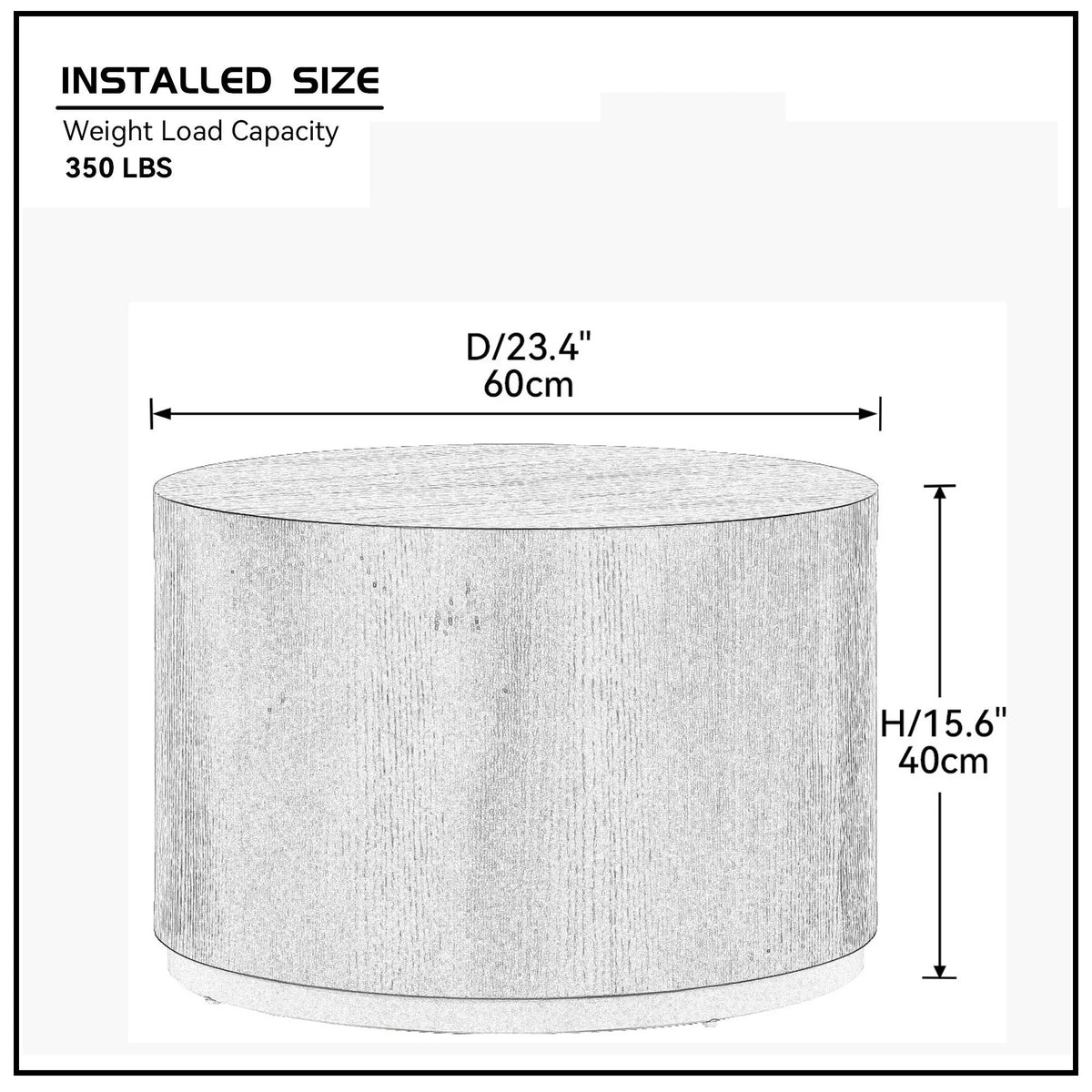 Round Coffee Table Side Table End Table D339955