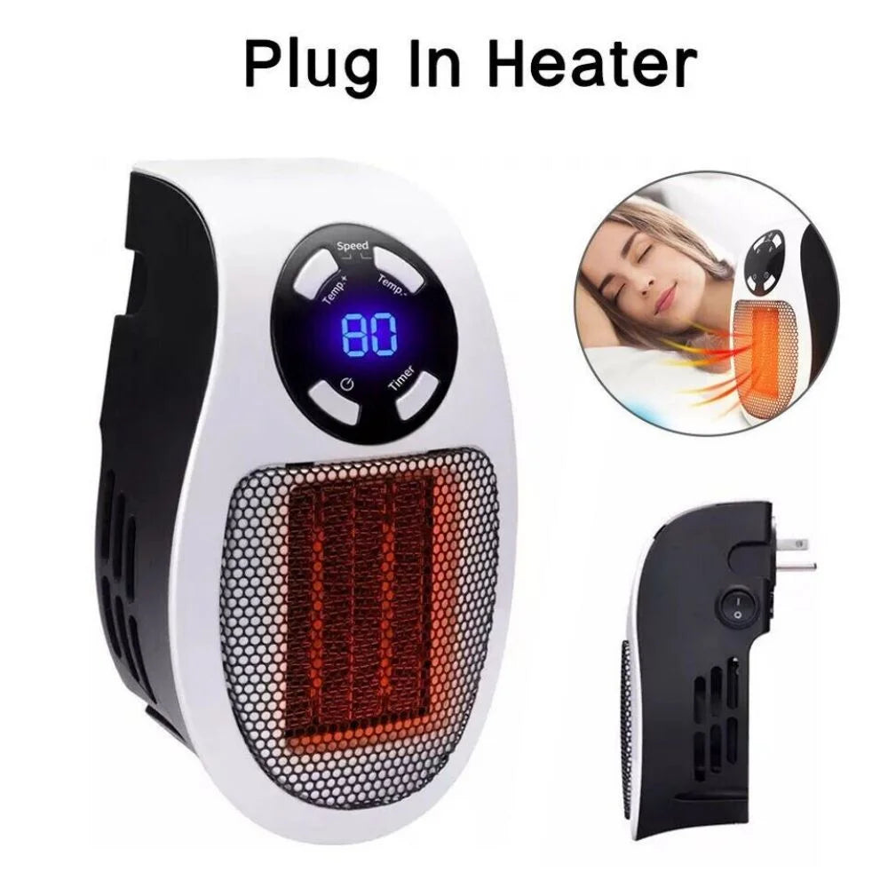Portable Mini Electric Wall Heater with Timer D7340