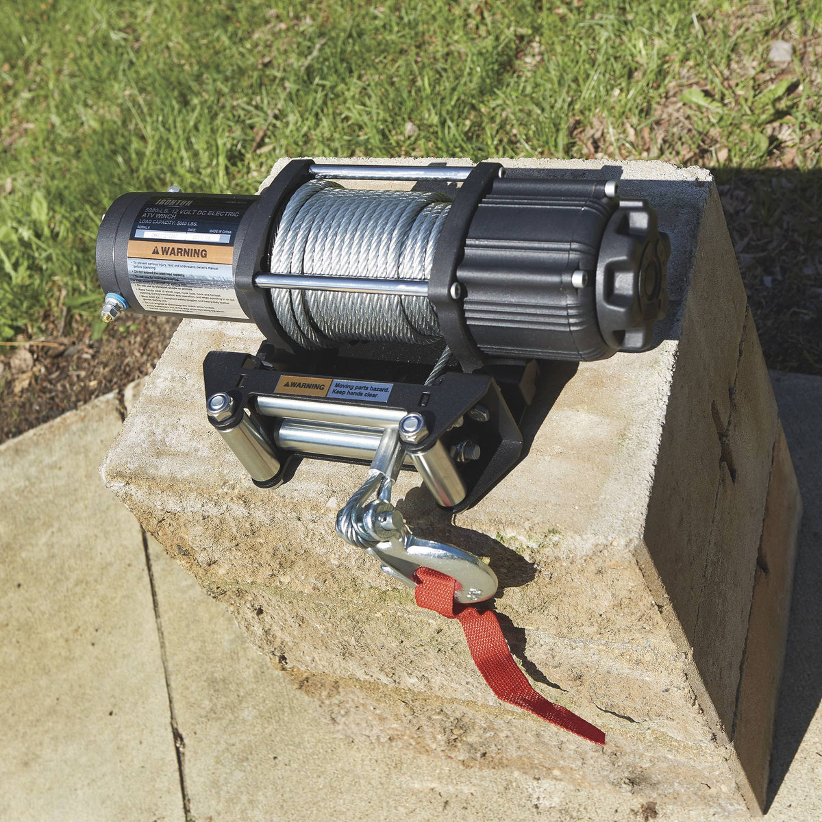 12 Volt DC Electric ATV Winch 5,000-lb. Capacity Steel Wire Rope I420