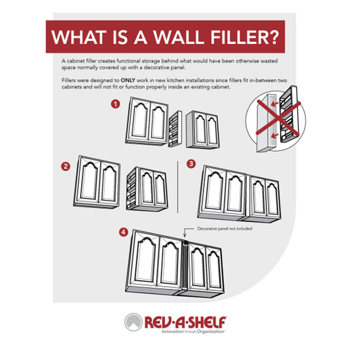 Pull-Out Between Cabinet Wall Filler U66828