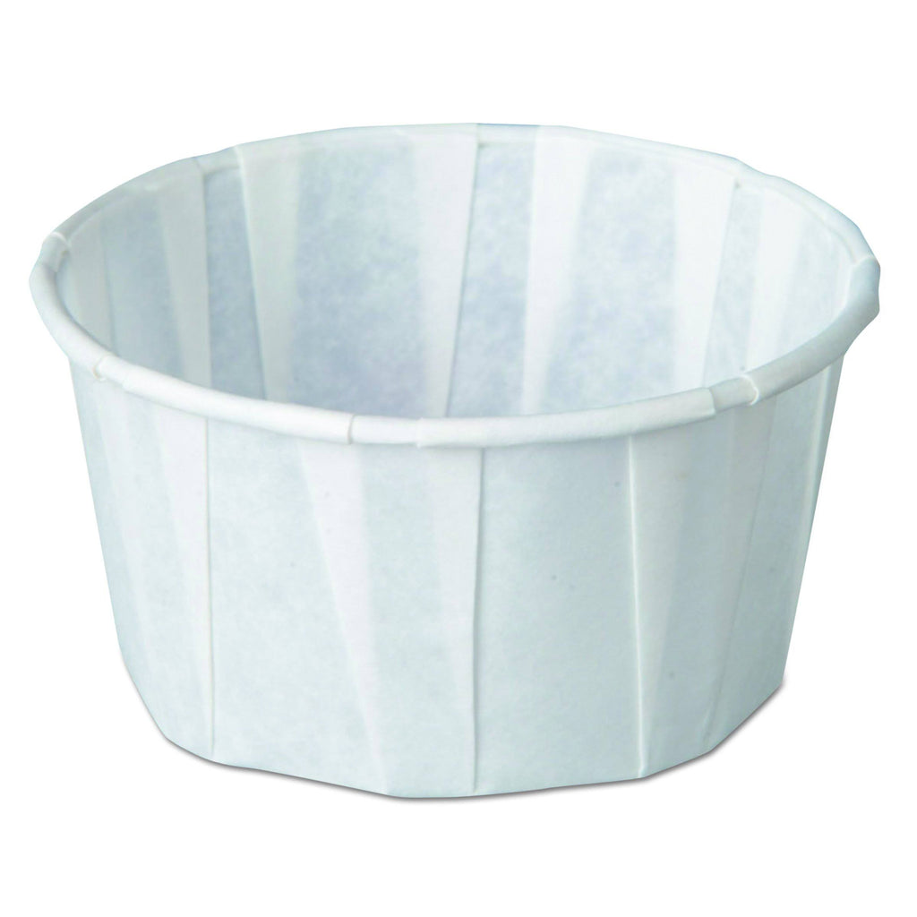 4 oz White Pleated Paper Portion Cup W445