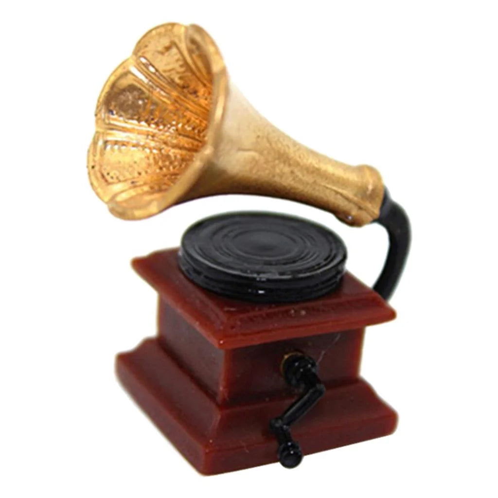 Mini Phonograph for 1:12 Dollhouse Furniture Accessory Z34737
