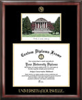 Gold Embossed Diploma Frame with Campus Images Lithograph E240158