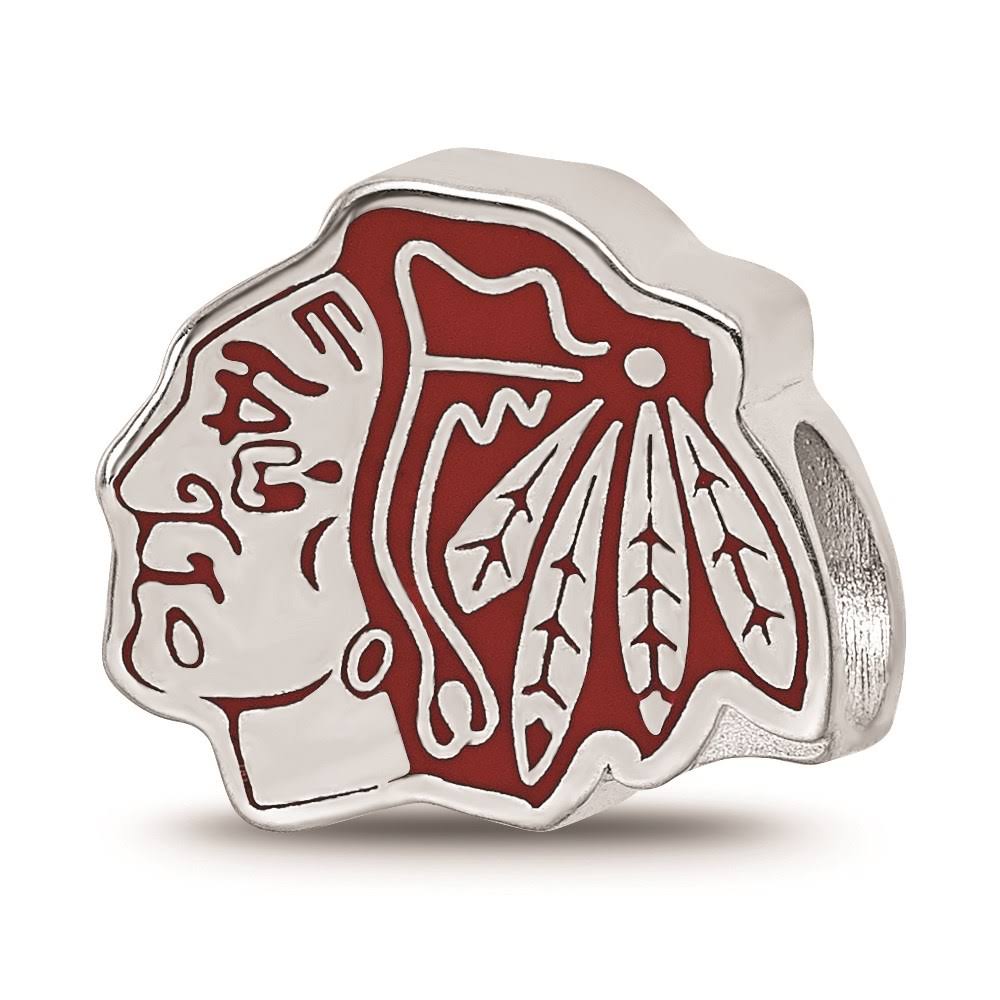 Sterling Silver Enameled Logo Bead M2629