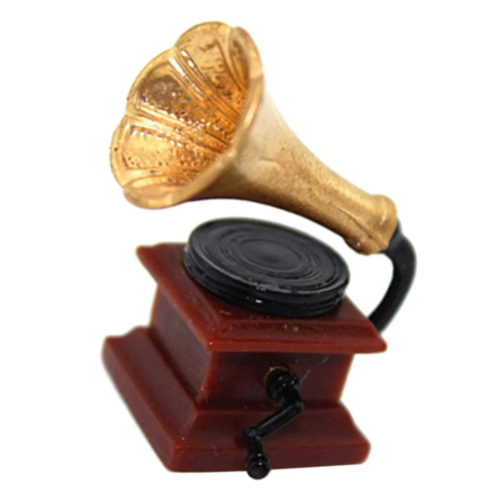 Mini Phonograph for 1:12 Dollhouse Furniture Accessory Z34737