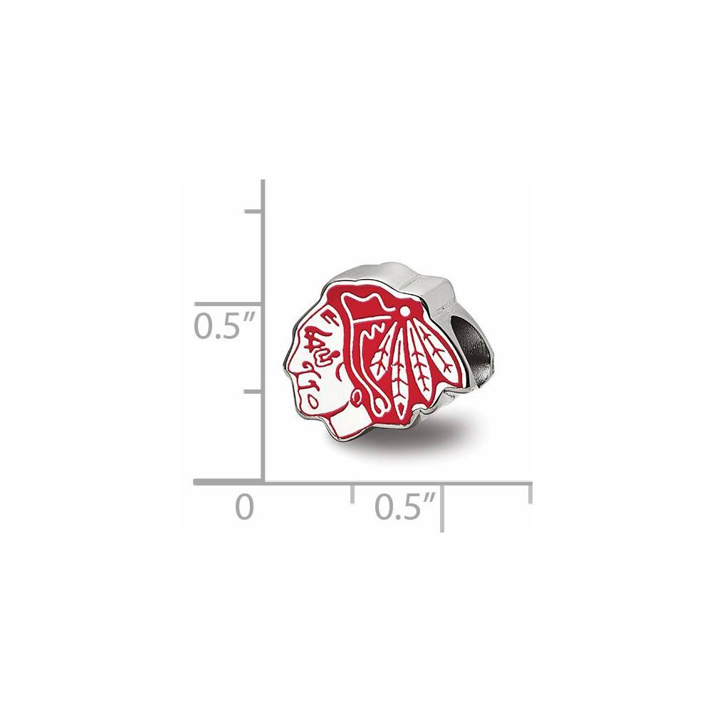 Sterling Silver Enameled Logo Bead M2629