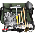 15 Pc Geology Rock Pick Hammer & Digging Chisels Set A7857