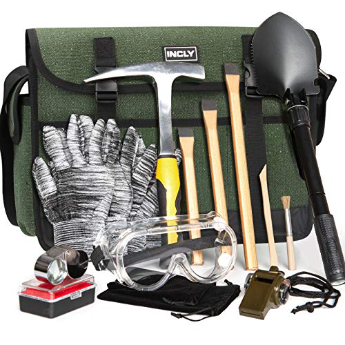 15 Pc Geology Rock Pick Hammer & Digging Chisels Set A7857