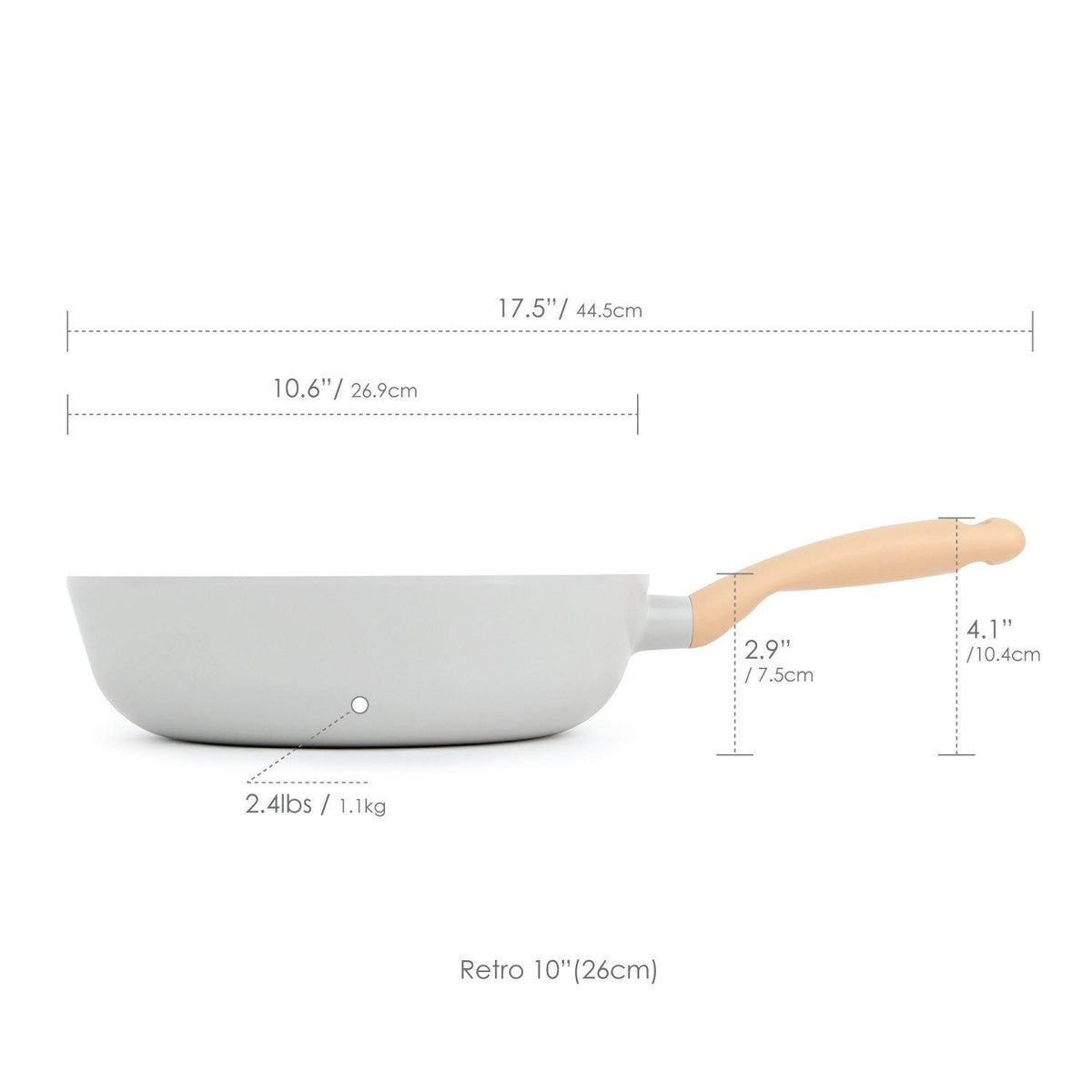 9.5-Inch Cast Aluminum Frying Pan with Soft-Touch V59706
