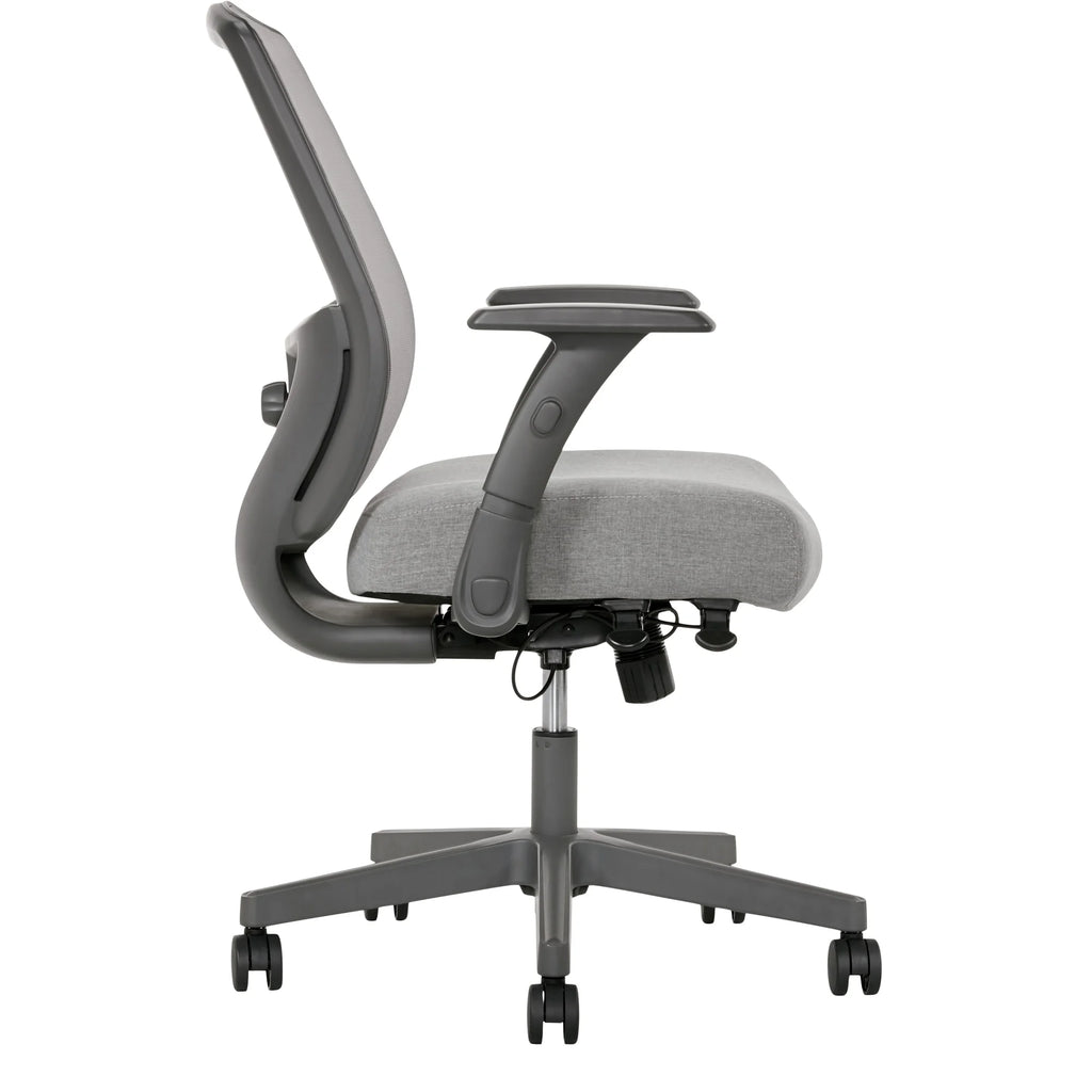 Ergonomic Mesh/Fabric Mid-Back Task Chair, Gray Z201837