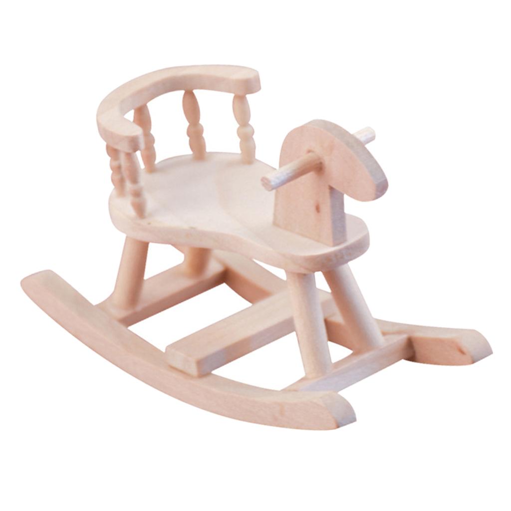 Unpainted Wooden Cockhorse Dollhouse Toy Furniture F116